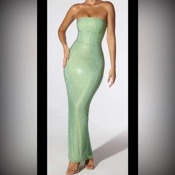 Oh Polly Daleyza Embellished Strapless Gown Size 0 - Picture 4 of 4